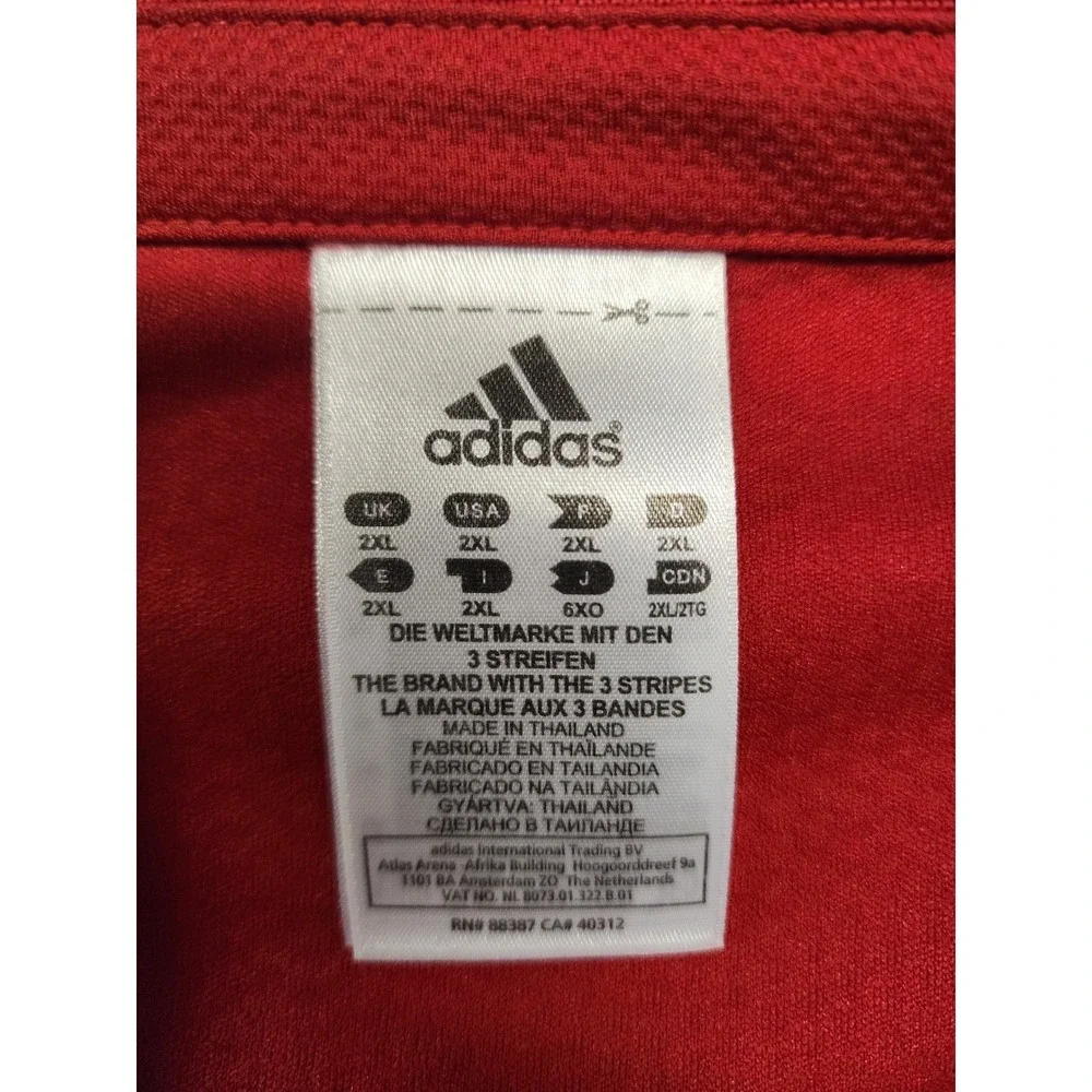 Adidas Mens 2XL Red ClimaCool Western & Southern Open Cincinnati Polo Shirt